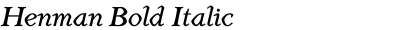 Henman Bold Italic